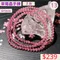 🌸貞緣水晶飾品🌸AR038多圈高冰透草莓晶手鍊4+mm