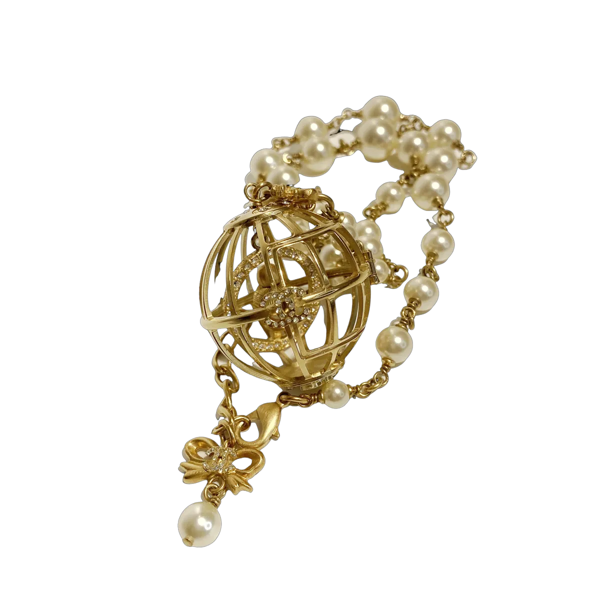 Chanel Vintage 鳥籠珍珠長項鍊