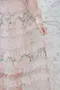 重工繡花 層層蕾絲網紗洋裝（Ｍ～ＸＸＬ）（2色：粉）