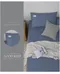 240織紗精梳棉枕套床包組(深水藍-特大)純色系列