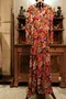 Vintage 60's to Early 70's Vibrant Floral Long Sleeve Polyester Dress/60年代至70年代初復古活力花卉長袖連身裙