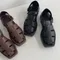 Dailyjou－寬版皮革涼鞋：2 colors（230-250)