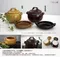 焦茶貽釉3合炊飯鍋-日本製