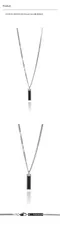 【22SS】Scaletto Black 黑瑪瑙吊牌醫療鋼項鍊