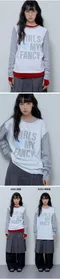 【25SS】Fancy Club 拚色LOGO長袖上衣(灰)