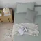 240織紗精梳棉枕套床包組(豆松綠-雙人)純色系列