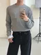 【26FW】韓國 細坑紋洗舊口袋長袖上衣(3色)