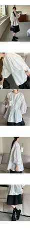 어리틀빗A little b－pino pintuck blouse (2color)：現代感設計造型襯衫