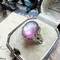 天然礦物 | 紫鋰雲母不對稱花邊戒指/ s925銀