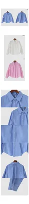 A little b －now shirring shirts (3color)：插肩袖設計長袖襯衫