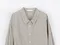 LINENNE品牌自訂款－coconut stripe over shirt (mix)：棕色直條紋寬鬆襯衫