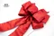 聖誕節紅色亮面六瓣蝴蝶結(中)/喜慶
