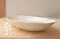 白浮雕桔梗長皿-日本製