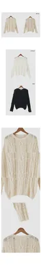 어리틀빗A little b－felice knit (3color)：割破簍空針織衫