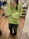LINENNE －mail sweatshirt (4color)：落肩單色系大學T