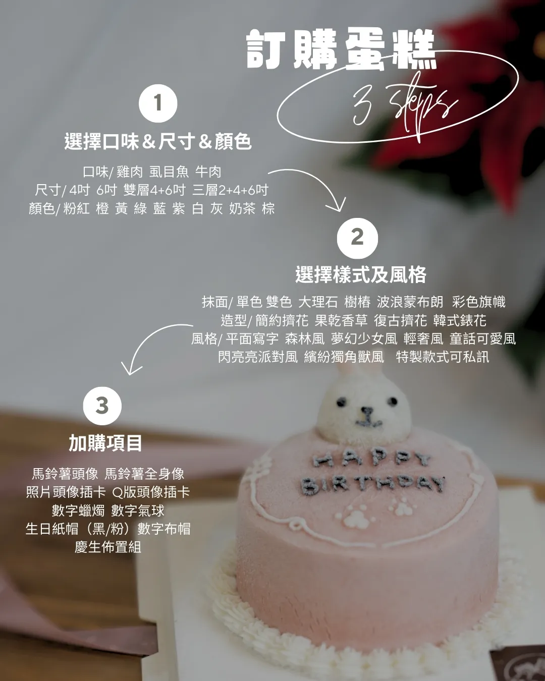 寵物肉肉蛋糕丨森系果乾香草