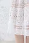 水溶蕾絲雕花 法式寬摺圓裙＿(3色:白)