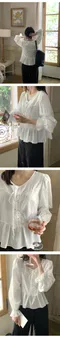 98doci made－OAT/Eyelet Point Blouse - Ivory