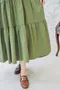 撞色寬綁帶 拼接裙襬洋裝 ＿（2色：綠 ）