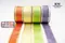 W918S-38 直條紋銀邊清甜鐵絲邊緞帶38MM  (W918S-38 Striped Silver Wired Ribbon -38MM )