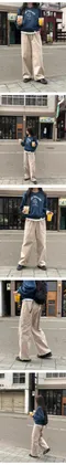 98doci made－OAT/Zip-Pocket Stopper Wide Pants口袋拉鍊長褲：2 color