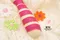 【DIY組】原木竹蜻蜓/懷舊童玩/懷舊玩具/旋轉/木頭/木製/綻放花朵/兒童/緞帶竹蜻蜓
