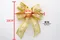 金色冰晶蝴蝶結 (W537G-2/Golden Crystal Butterfly Bow) ｜手作｜布置｜聖誕｜緞帶用途