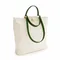 canvas tote bag/beige+green