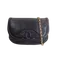 CHANEL Vintage | 黑色大LOGO蜥蜴皮口蓋包 斜背包