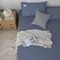240織紗精梳棉枕套床包組(深水藍-單人)純色系列