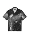 【21SS】MAHAGRID 圖案造型古巴領襯衫（黑）