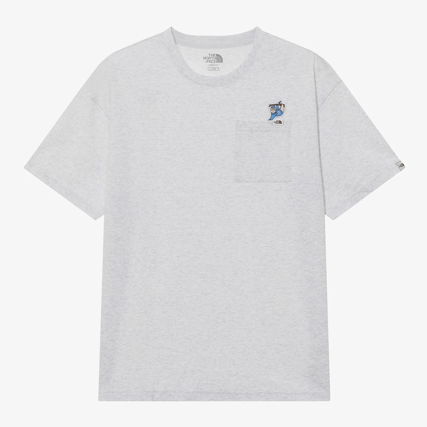 ★THE NORTH FACE☆POCKET EX S/S R/TEE NT7UR22 THE NORTH FACE POCKET EX S/S R/TEE 動物小標口袋圓領短袖上衣