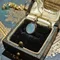 風格選物/天然礦物 | 維多利亞 復古橢圓蛋面 海藍寶 鋼鍍k金項鍊