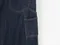LINENNE－page carpenter denim (deep blue)：縫線造型牛仔寬褲