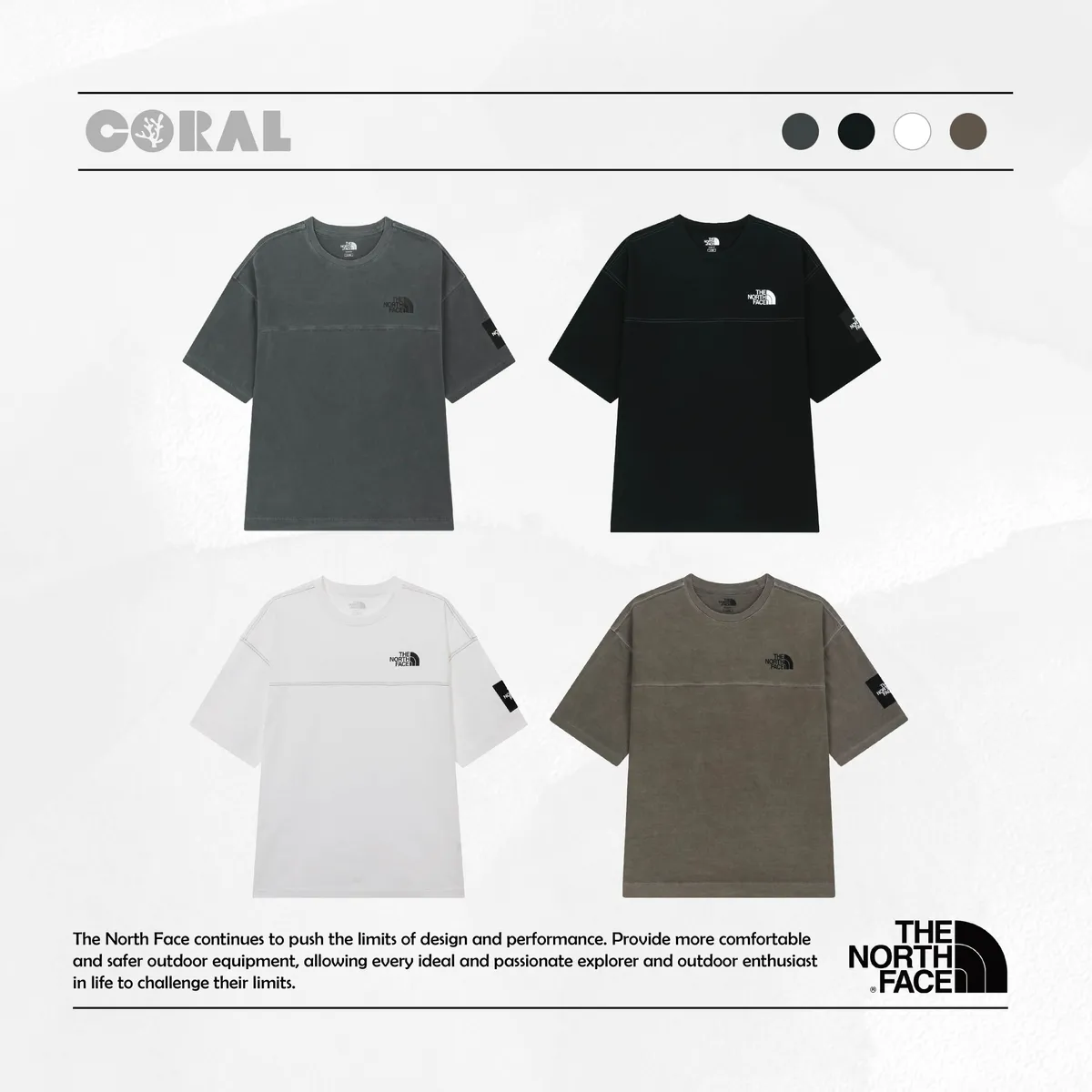 ● THE NORTH FACE ● STITCH DYEING S/S R/TEE THE NORTH FACE STITCH DYEING S/S R/TEE 復古水洗短袖上衣NT7UR04