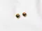 LINENNE－black heart earring (gold)：18K金：愛心鑲邊耳環