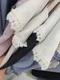 【預購】韓國連線 正韓 大翻領蕾絲滾邊珍珠雪紡上衣