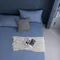 200織紗精梳棉三件式床包組(雙人)圓舞藍