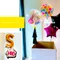 生日氣球：開箱氣球-波普漫畫生日風+字母造型手拿棒 [DB0045]