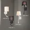 【鹿屋燈飾】DHW-2991~2994-2 雙光源閱讀布罩壁燈｜內建 USB 充電插槽 + LED 萬向蛇管燈 (黑/白兩色)