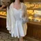 LINENNE－netting loose hoody zip up (ivory)：網狀寬鬆連帽外套