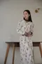日系圖騰滑布洋裝-兩色