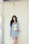 ✈克莉絲汀小千金-韓國質感珍珠釦小香外套(有墊肩)+短裙