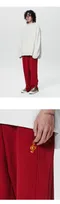 【22FW】 2113 Studio 音符圖案休閒寬褲 (紅)
