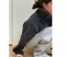 LINENNE－hachi twist 2way zip up (2color)：粗針織毛衣外套