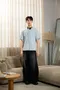 NIHOW made 布。完美短袖重磅TEE(霧霾藍)