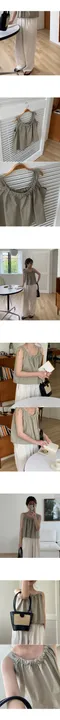 A little b－with shirring sleeveless blouse：無袖褶皺上衣