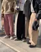 SALE／LINENNE－bio corduroy pants：燈芯絨寬鬆長褲