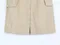 LINENNE－bio cargo skirt (beige)：斜紋口袋工裝長裙