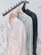 絲光波紋緞面 法式排扣澎袖洋裝＿附腰帶（3色：綠/黑/杏）